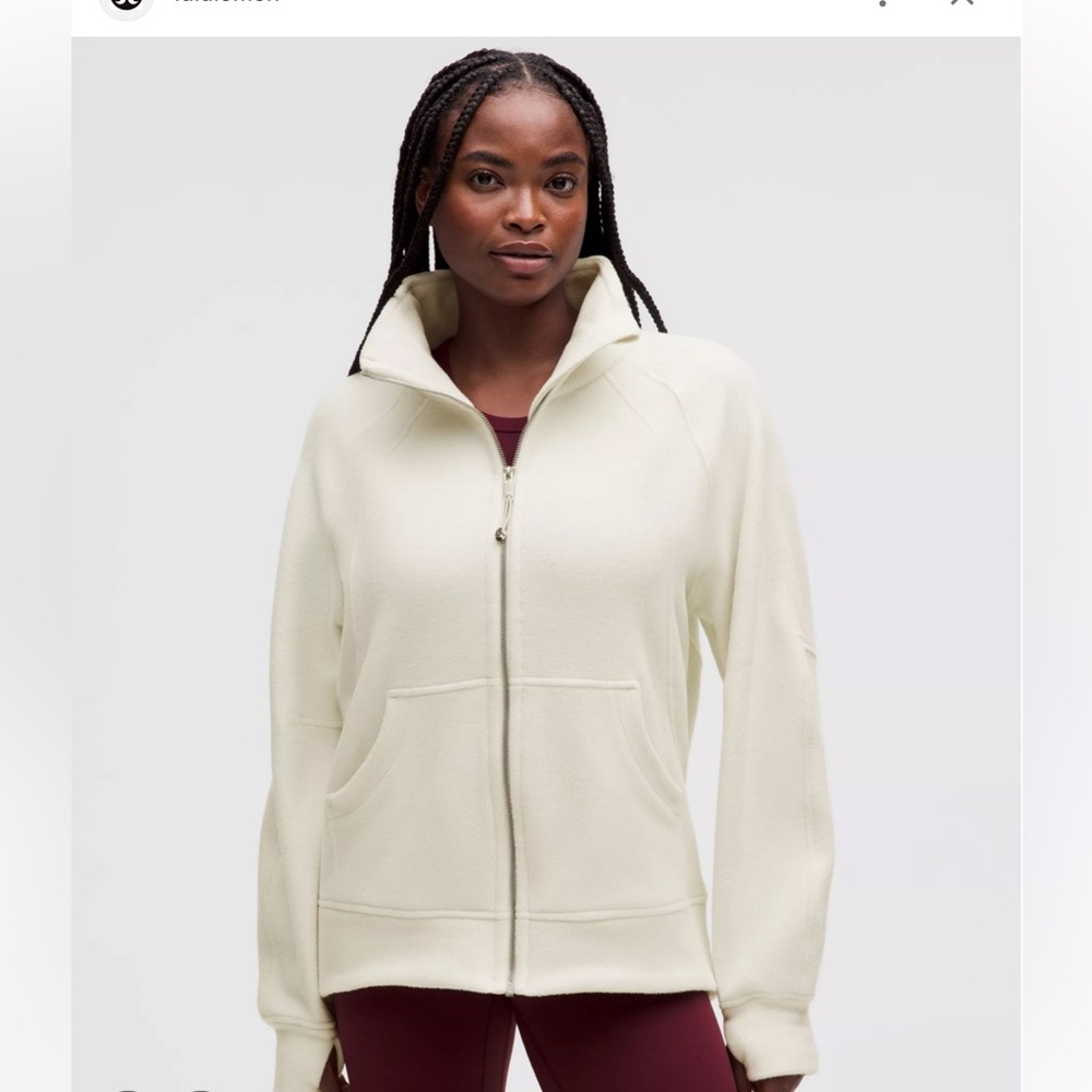 Lululemon Cream Fleece Full Zip Jacket